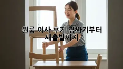 원룸 이사 후기: 짐싸기부터 새출발까지!