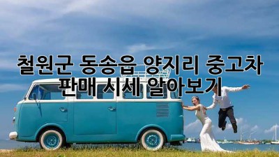 철원군 동송읍 양지리 중고차 판매 시세 알아보기